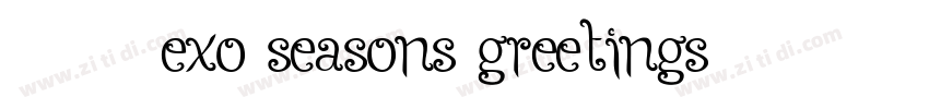 2024 EXO SEASONS GREETINGS字体转换